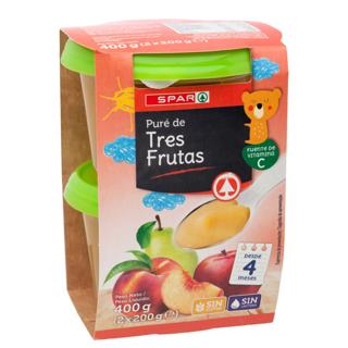 Compota Spar de tres frutas 2x200gr