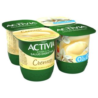 Activia vainilla cremoso 0% 4x115gr