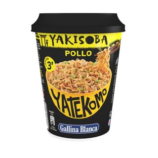 Fideos Orientales Yatekomo Yakisoba de pollo vaso 93gr