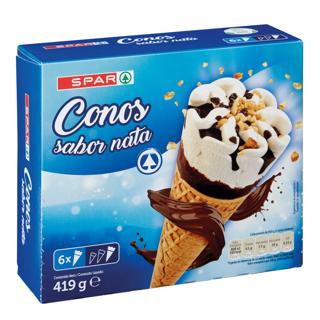 Helado Spar cono nata 6x120ml