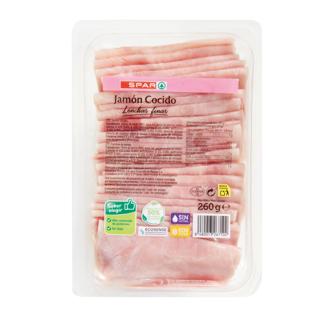 Jamón cocido Spar lonchas finas 260gr
