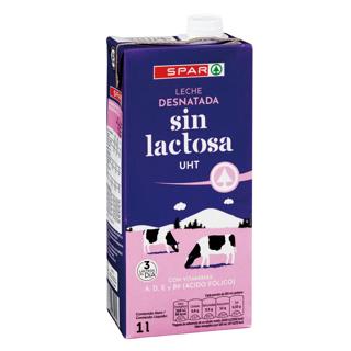 Leche Spar desnatada sin lactosa brik 1L