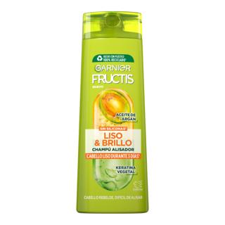 Champú Fructis Liso & Brillo  para pelo liso, rebelde o difícil de alisar 360ml