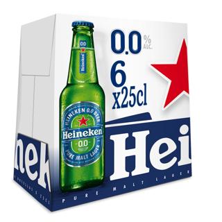 Cerveza  Heineken 0,0 6 botellas x 25cl