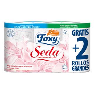 Papel Higiénico Foxy seda 3 capas  4+2UD
