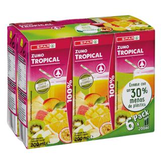 Zumo Spar tropical brik 6x20cl