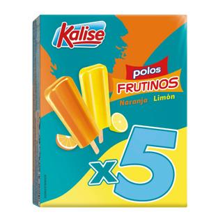 Helado Kalise Frutinos naranja y limón pack 3+2ud 400gr