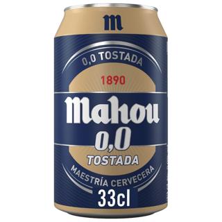 Cerveza Mahou 0´0 tostada lata 33cl