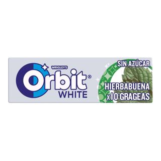 Chicles Orbit white hierbabuena sin azúcar 14gr