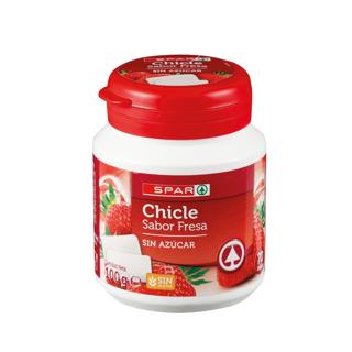 Chicles Spar fresa sin azúcar bote 70ud