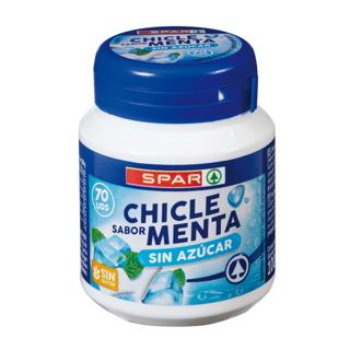 Chicles Spar menta fuerte sin azúcar bote 70ud