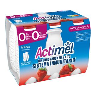 Actimel bebible fresa 0% 6x100gr