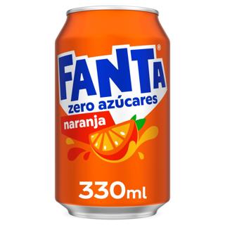Refresco Fanta naranja zero lata 33cl