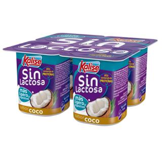Yogur Kalise coco sin lactosa 4x125gr