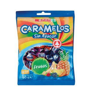 Caramelos Spar frutas sin azúcar bolsa 90gr