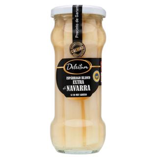 Espárragos Deleitum blancos extra muy grueso 8/10 tarro 370gr