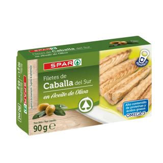 Filetes de Caballa Spar del sur en aceite de oliva lata 90gr