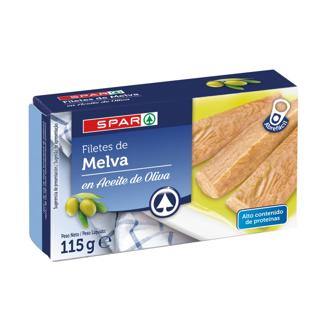 Filetes De Melva Spar en aceite de oliva lata 115gr