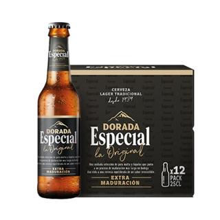Cerveza Dorada especial botella 25cl pack 12UD