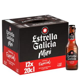 Cerveza Estrella Galicia rubia especial mini 12x20cl