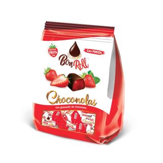 Choconolas Bonroll de fresa con glaseado de chocolate negro 150gr