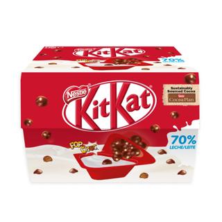 Yogur Kit Kat natural azucarado con trocitos de galleta recuebiertos de chocolate con leche  2x115gr