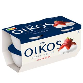 Yogur Oikos griego fresa 4x110gr