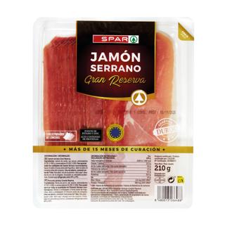 Jamon Spar serrano gran reserva lonchas 210 g