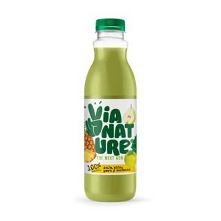 Zumo Via Nature de frutas, kale con alcachofa y cola de caballo pet refrigerado 75cl