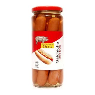 Salchichas Olca Canarias hot dog tarro 6ud 520gr