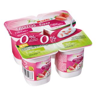 Yogur Yuguispar fresa trozos desnatad 4x125gr