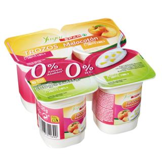 Yogur Yuguispar melocotón trozos desnatado 4x125gr