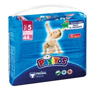 Pañales Pasitos talla 5 de 13 a 18 kg 44UD
