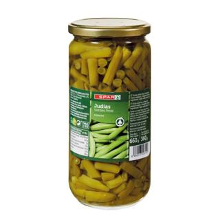 Judías Verdes Spar redondas tarro 720gr