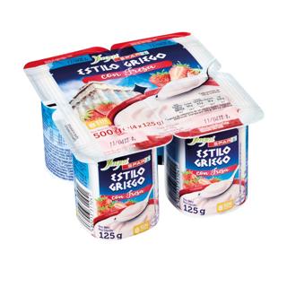 Yogur Yuguispar griego fresa pack4x125g