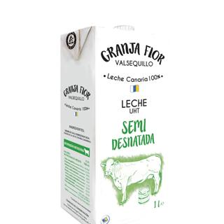 LECHE GRANJA FLOR UHT SEMIDESNATADA 1L