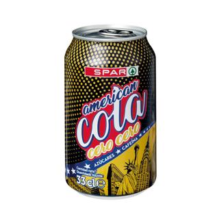 Refresco Spar american cola cero lata 33cl