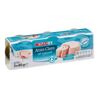 Atún Spar claro al natural lata 3x80gr
