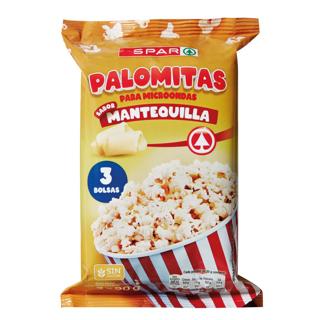 Palomitas Spar  mantequilla  para microondas 3x90gr