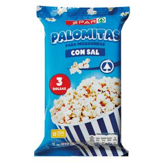 Palomitas Spar con sal para microondas 3x90gr