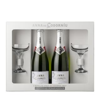 EST.2BOT.CAVA CODORNIU ANNA BRUT 75CL+COPAS