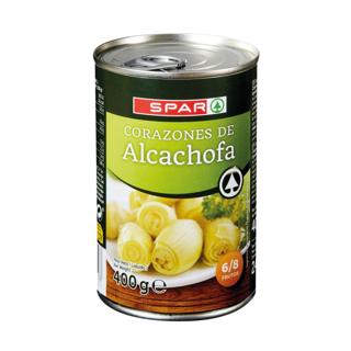 Corazones De Alcachofa Spar al natural lata 400gr