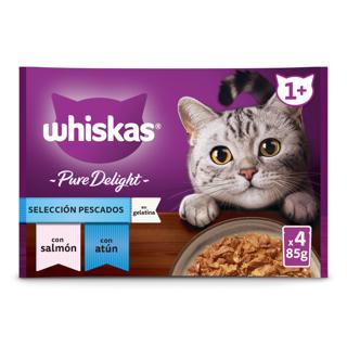 Comida Húmeda para gatos Whiskas selección de pescados 4x85gr