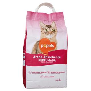 Arena Popets para gatos absorbente perfumada 5kg