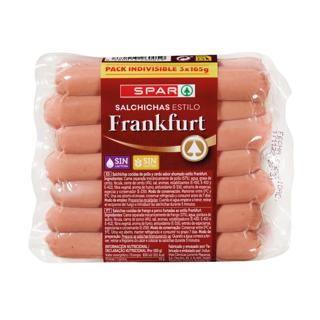 Salchichas Spar frankfurt 3x165 g