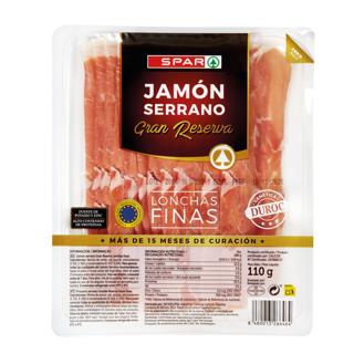 Jamon Spar serrano gran reserva finas lonchas 110gr