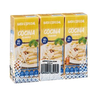 Nata para cocinar 18% en materia grasa pack de 3 200ml