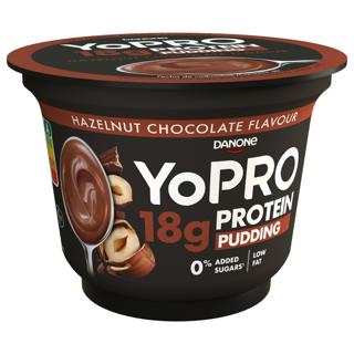 Pudding Yopro con proteínas sabor a avellana y chocolate 180gr