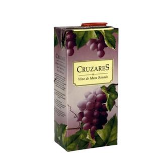Vino Cruzares rosado brick 1L