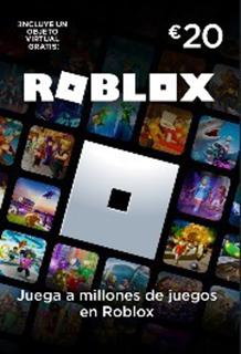 TARJETA ROBLOX DE REGALO PIN 20¬